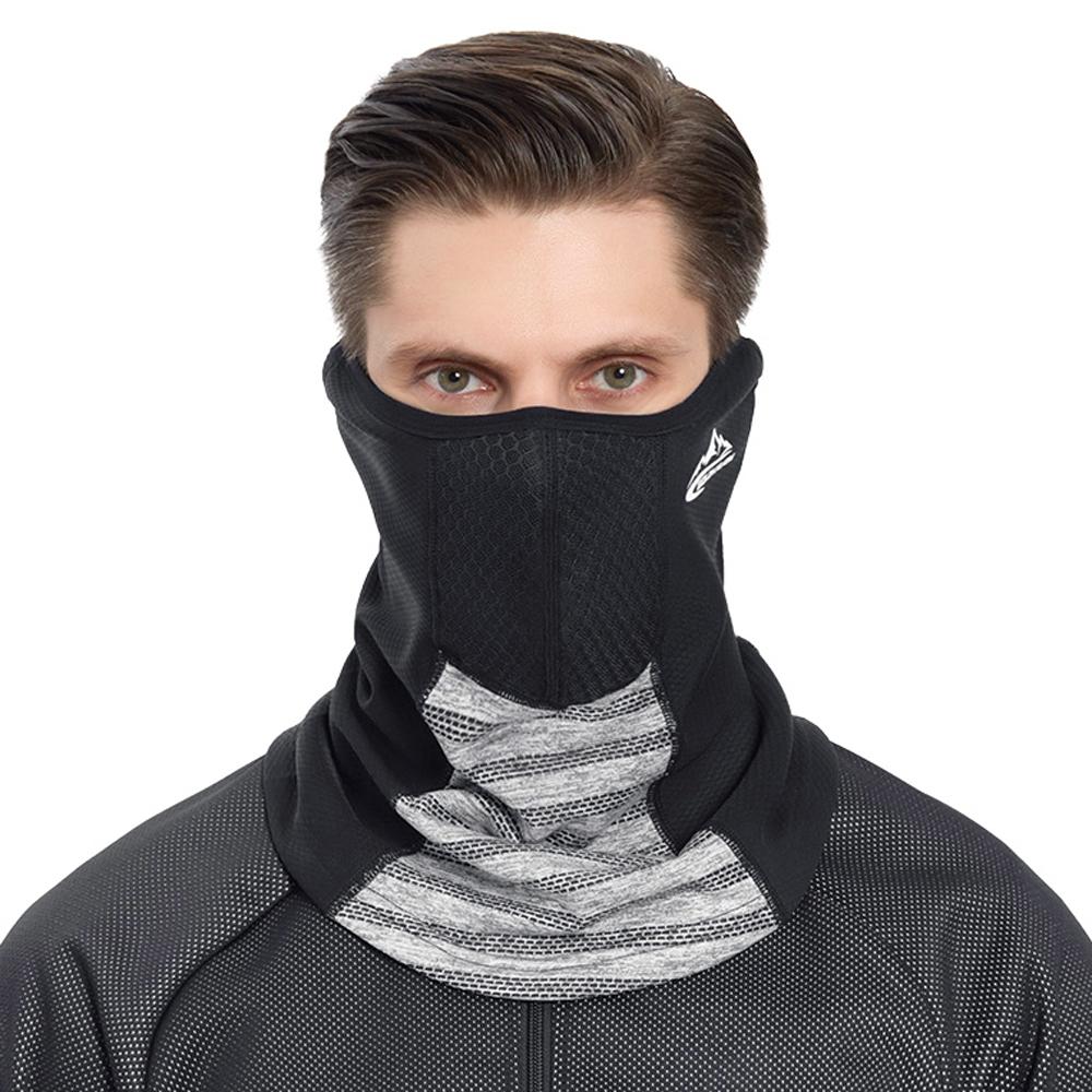 Зимняя грелка для шеи с 1 шт. активным угольным фильтром для мужчин и женщин ветрозащитная Балаклава для лица теплая