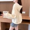 2025 Korean Style Women's Hooded Sweatshirt: Loose, Thin, Short-Length with Drawstrings