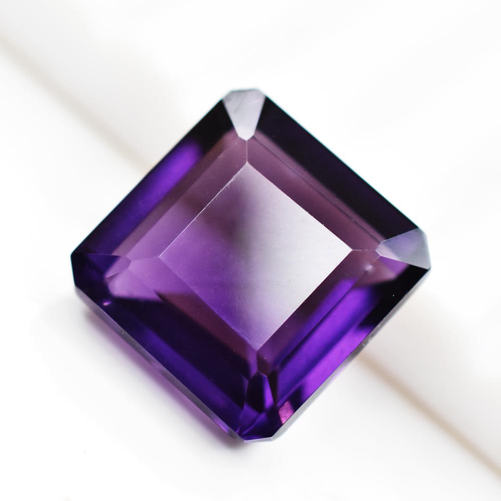 Natural Purple Amethyst Loose Gemstone Square Cut 12.95 ct Jewelry Making for Jewelry Designs
