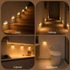 10 Pack Motion Sensor Stair Lights Indoor, Automatic Activated Closet Lights Battery Operated, Wireless Hallway Lights with Warm White, Portable LED