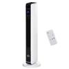 Heater Fan Heater 2200W Electric Heater Ceramic Heating Tower with Remote Control 8-Hour Timer Oscillation ABS PA White+Black 21 x 21 x 73 cm