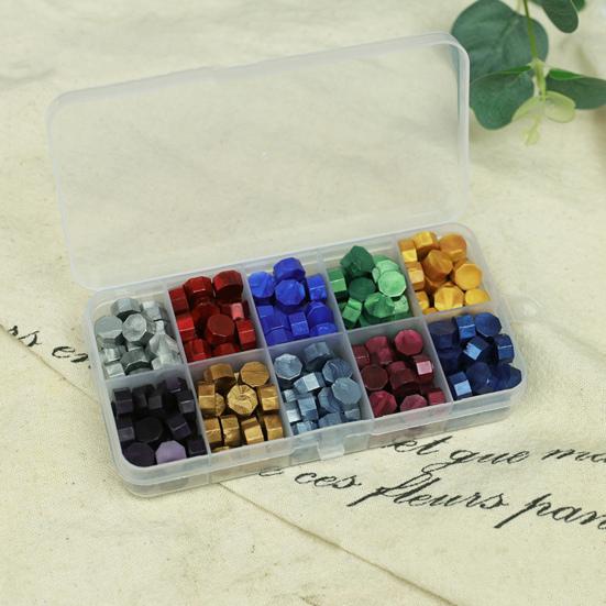 200 шт. сургучные бусины красивых цветов, простые в использовании восьмиугольные восковые бусины для приглашений, открыток, конвертов, подарочная упаковка