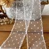 1Pc Gift Wrapping Lace Fabric Polka Dot Ribbon Clothing Accessories Top Hat Bow DIY Festival Decoration Lace Decoration