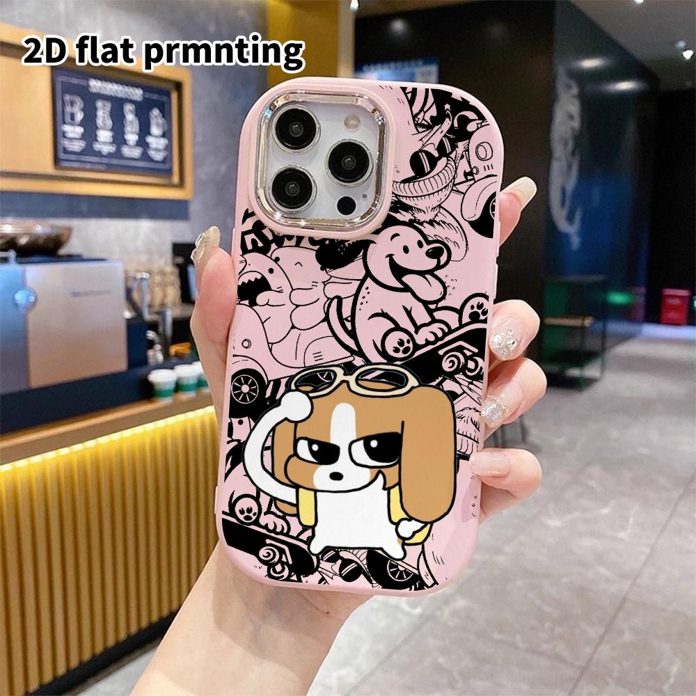 Phone Case: 2D flat design, suitable for iPhone 18, 17, 16, 15, 14, 13 Pro protective case, pilot Beagle, perfect Christmas and Halloween holiday gift