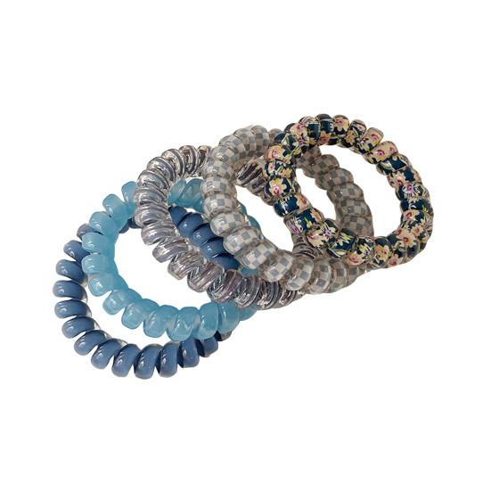 5Pcs Small Spiral Hair Coils High Elastic Ponytail Holder Women Adjustable Phone Cord Hair Ties Versatile Scrunchie Hair Accessories