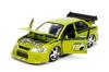 Jada Toys Fast Furious Series Mitsubishi Lancer Evo VII Завершенный продукт и 1/24 F&F Green/Графика (Брайан)