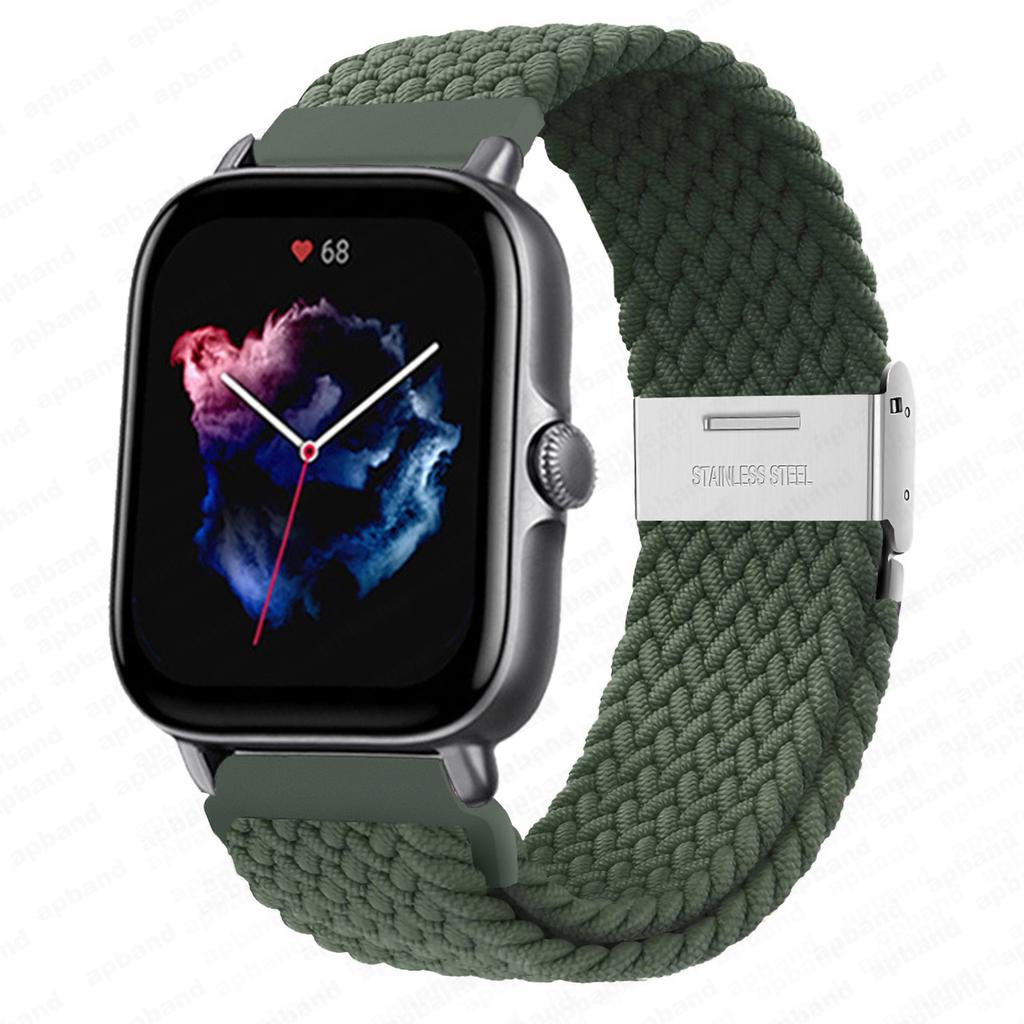 20 мм/22 мм ремешок Для Amazfit GTS/2/2e/3/4/GTS2 Mini/GTR/3/Pro/4/GTR2/47 мм/stratos Плетеный браслет для часов Amazfit bip 6 5 3 ремешки