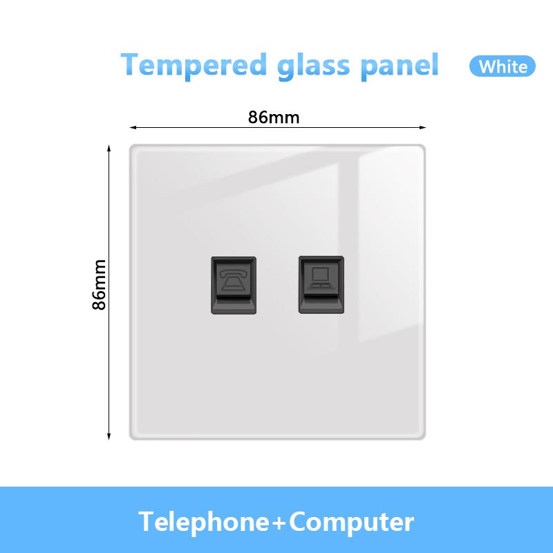 Белый светодиодный индикаторный световой выключатель Панель стеклянная клавиша пианино Самовосстанавливающийся настенный выключатель розетка, UK FR EU Универсальная электрическая розетка USB