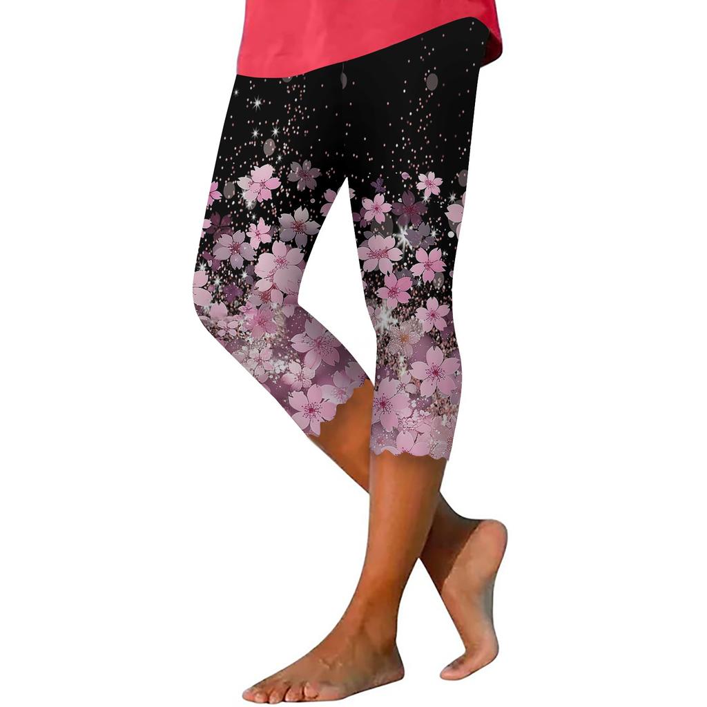 Летние женские леггинсы, укороченные брюки, однотонные узкие брюки с высокой талией для бега, йоги, тренировок в тренажерном зале