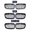 One Pair Diamond Kidney Grille Racing Grill For BMW X5 X6 E70 E71 2008-2013 Front Grills Car Styling Meteor Style Replacement