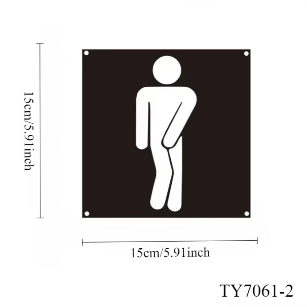 Шикарный акриловый знак для ванной комнаты - 3D-индикатор двери туалета для ресторанов, кафе и торговых центров - знак для мужской и женской ванной комнаты