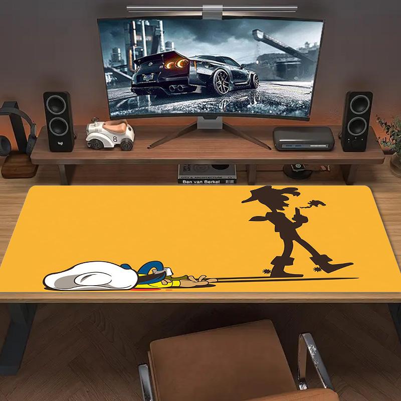 Lucky Luke Print Cushion Non-slip Laptop Tablet Big Mousepad XXL Mat Mini PC Playmat With Lock edge
