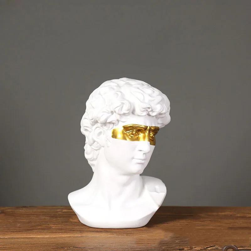 Греческая маска Давид бюст статуя смола классическая римская скульптура современное искусство декор для дома офиса кабинета книжной полки коллекция подарки