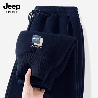 JEEP SPIRIT Мужские теплые зимние спортивные штаны на флисовой подкладке 2025