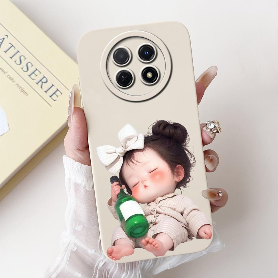 For Realme 12 5G Case For Realme 12X 5G Cover RMX3998 Luxury Fashion Flowers Kawaii Girl Cute Cat Shockproof Phone Case Funda