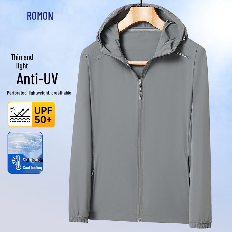 ROMON Мужская куртка с защитой от солнца UPF50+, охлаждающая, быстросохнущая