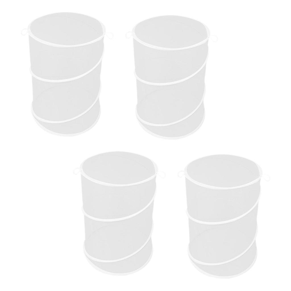 4x Mesh Plant Covers Plant Guards Net 20"H x 13"D Lightweight with Stakes for Raised Bed Multipurpose Protector Mini Greenhouse