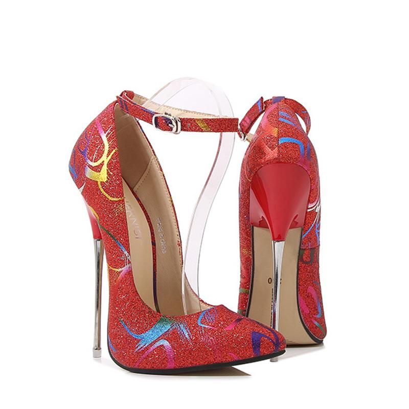 Женский сексуальный ночной клуб, танцы на шесте, каблук-шпилька, темперамент, большой размер, металлический каблук 16 см, WZ