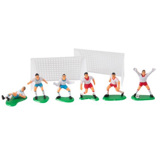 1 Набор Украшение для кекса Миниатюрный Декоративный Пластиковый Малыш Дети Футбол Торт Топпер Принадлежности для вечеринки по случаю дня рождения