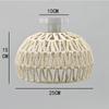 Rustic-style Hemp Rope Chandelier Woven Pendant Lamp Restaurant Bar Bedroom Living Room Ceiling Light Handwoven Lampshade