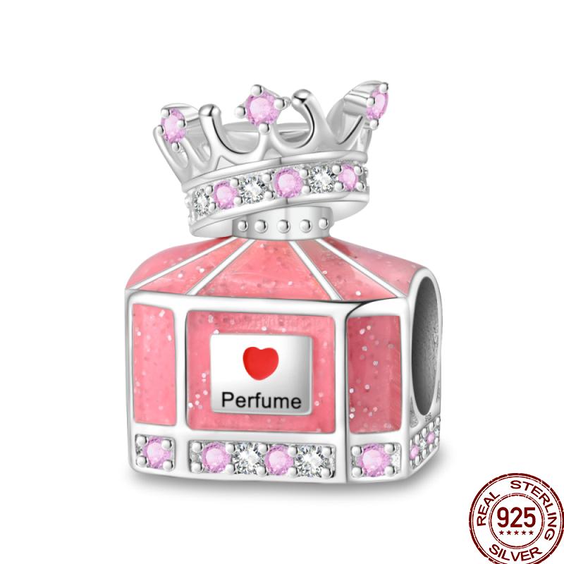 Copper Pure Pink Love Puppy Pet Pink Perfume Pendant Beads Suitable For 3Mm Original Bracelet Diy Jewelry