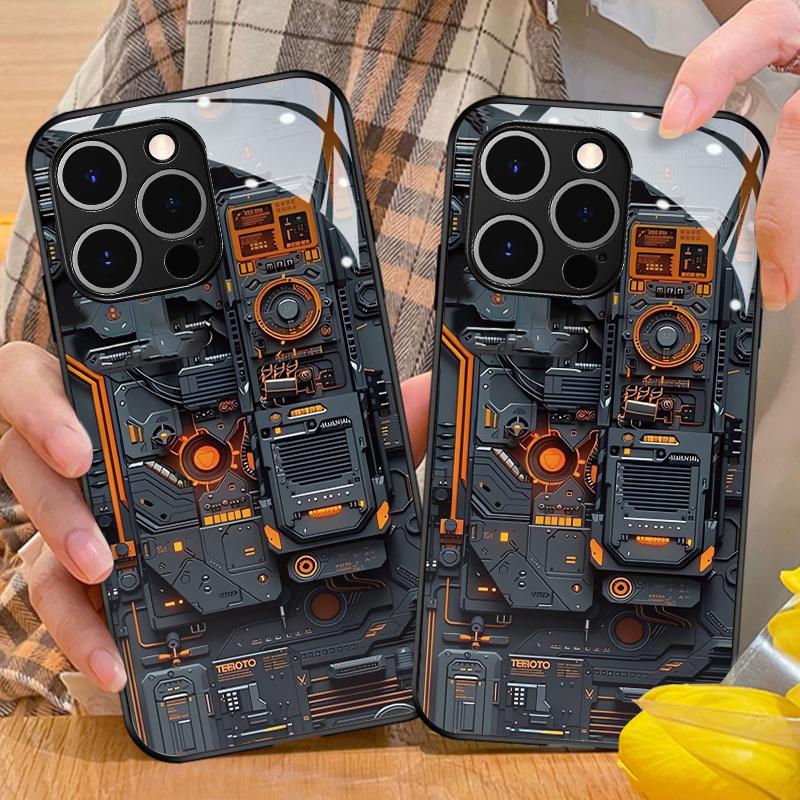 Прочный стеклянный чехол для iPhone 17 16 15 14 13 12 11 Xs Xr X 7 8 6S Mini Plus Pro Max и серии Se