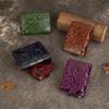 Vintage Retractable Card Bag One Coin Purse Texture Organ Certificate Bag Multi-card Mini Wallet