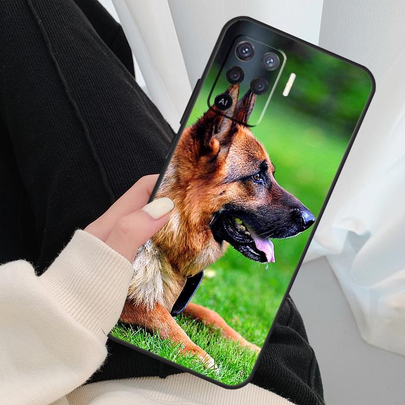 German Shepherd Dog Case For Oppo A40 A60 A80 A5 Pro A15 A16 A17 A57 A77 A94 A74 A54 A76 A96 A18 A38 A58 A78 A98