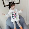 Girls Spring and Fall Long-sleeved Round Neck T-shirt In The Long Section Cute Bottoming Shirt