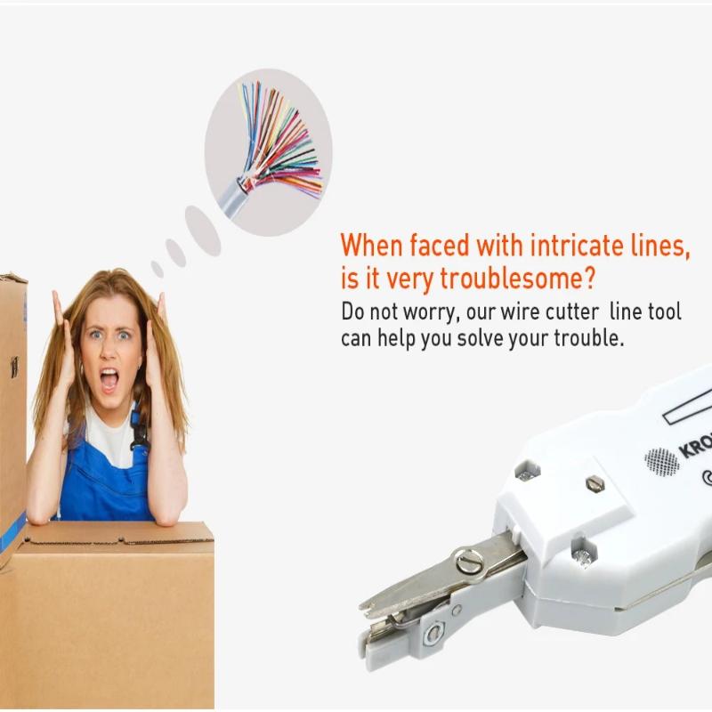 1 шт. Инструмент для заделки KRONE с сенсором для сети Ethernet LAN Cat5 RJ45 Телекоммуникационный телефонный провод RJ11 Кабель Сетевой инструмент Высокое качество