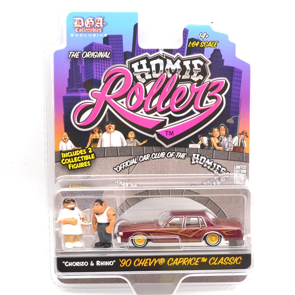GREENLIGHT 1/64 HOMIE ROLLERZ - '90 CHEVY CAPRICE CLASSICS Greenlight x DGA 164 Homie Rollerz 2025 Series 1