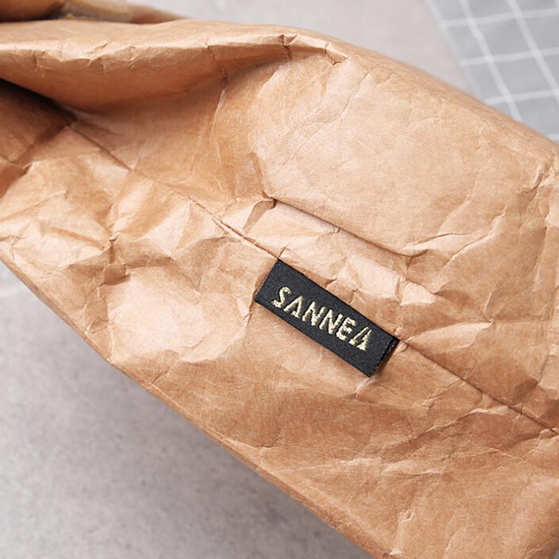 Коричневый бумажный пакет для ланча, многоразовый, изолированный, термосумка-холодильник с магнитной застежкой