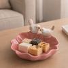 Floral Ceramic Dessert Plate Cute Tea Snack Fruit Tray Bird Shaped Pastry Plate  for Kitchen