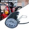 36V 48V Electric eBike Light Scooter Lamp 4 LED Bicycle Front Headlight W/ Horn