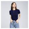 2025 Summer New Arrival Slim Looking Cotton Base Shirt Women's Fashion All-Match Minimalist Letter Short-Sleeved T-shirt Women's Shirt Fashion