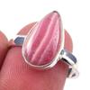 Natural Rhodochrosite Gemstone Handmade 925 Solid Sterling Silver Ring S.8 U7c93