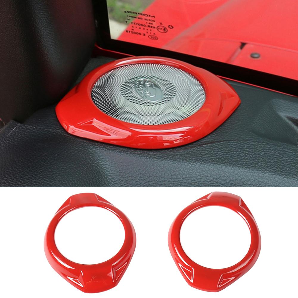 Автомобильный громкоговоритель на передней стойке, декоративная крышка, кольцевая накладка, наклейки на рамку для Jeep Wrangler JK 2015 2016 2017, аксессуары для интерьера