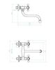 Stilo Wall-Mounted Sink Tap