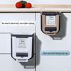 Foldable Kitchen Hanging Trash Can for Wet and Dry Waste Storage Basket - Wall-Mounted Cabinet Door and Stove Organizer