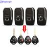 Jingyuqin Modified 2/3/4 Button Car Key Shell Case For Toyota Corolla Yaris Prado Tarago Camry RAV4 REIZ Crown Avalon Venza