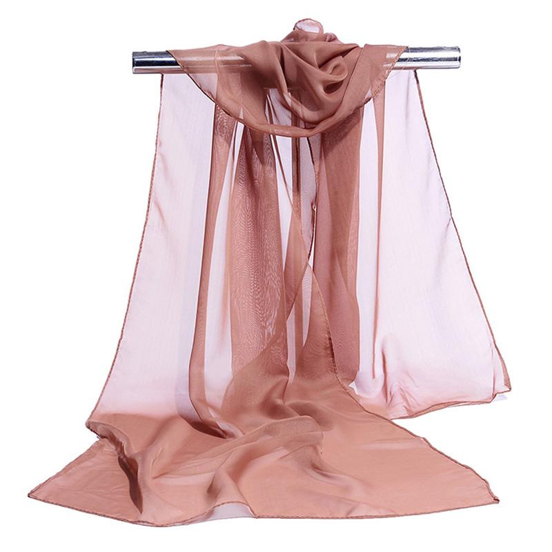 Корейское женское свадебное вечернее платье Шарф Однотонный Прозрачный Шифон Шелк Шарф Летнее Пляжное Полотенце Солнцезащитная Накидка R22