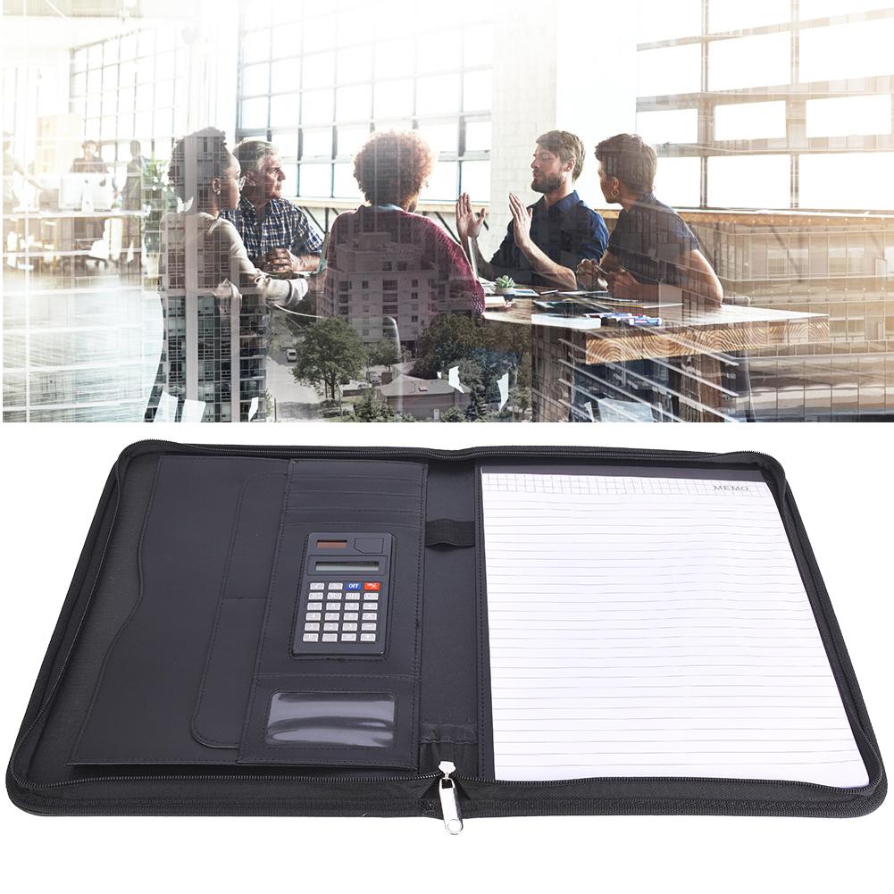 Многофункциональная папка-регистратор формата А4 для деловых встреч с калькулятором и офисными принадлежностями