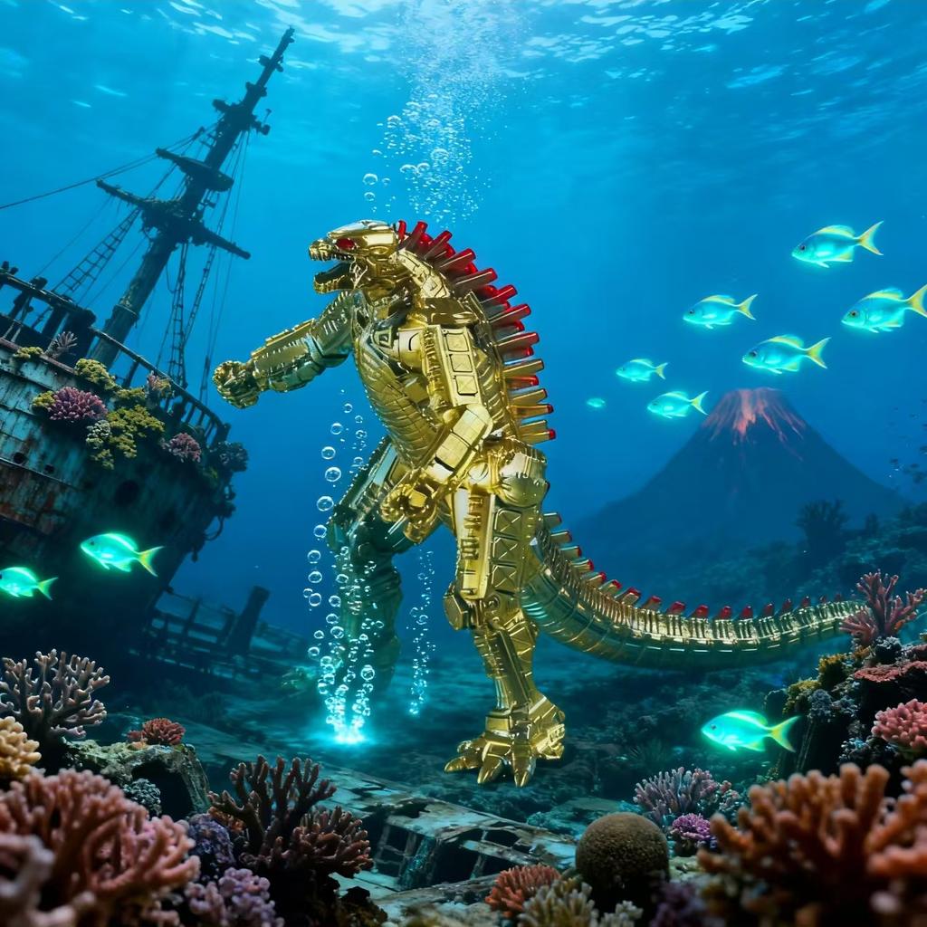 Подвижные суставы Динозавр Золотой Мехагодзилла против Конга Мягкая резина Игрушка Годзилла 17 см Фигурка Действия Король Монстров Мальчик Подарок для Детей