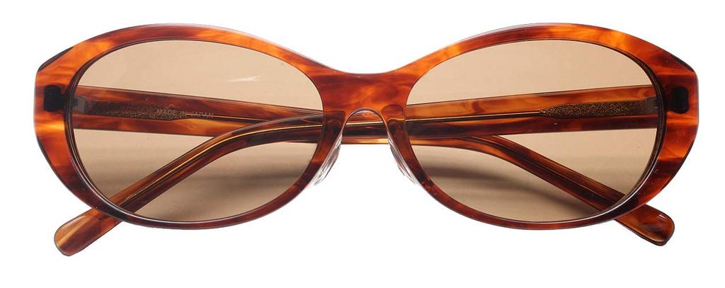 Отбеливающие солнцезащитные очки с защитой от ультрафиолета Сделано в Японии Солнцезащитные очки из меланина Коричневые полумесяцы (из Сабае)