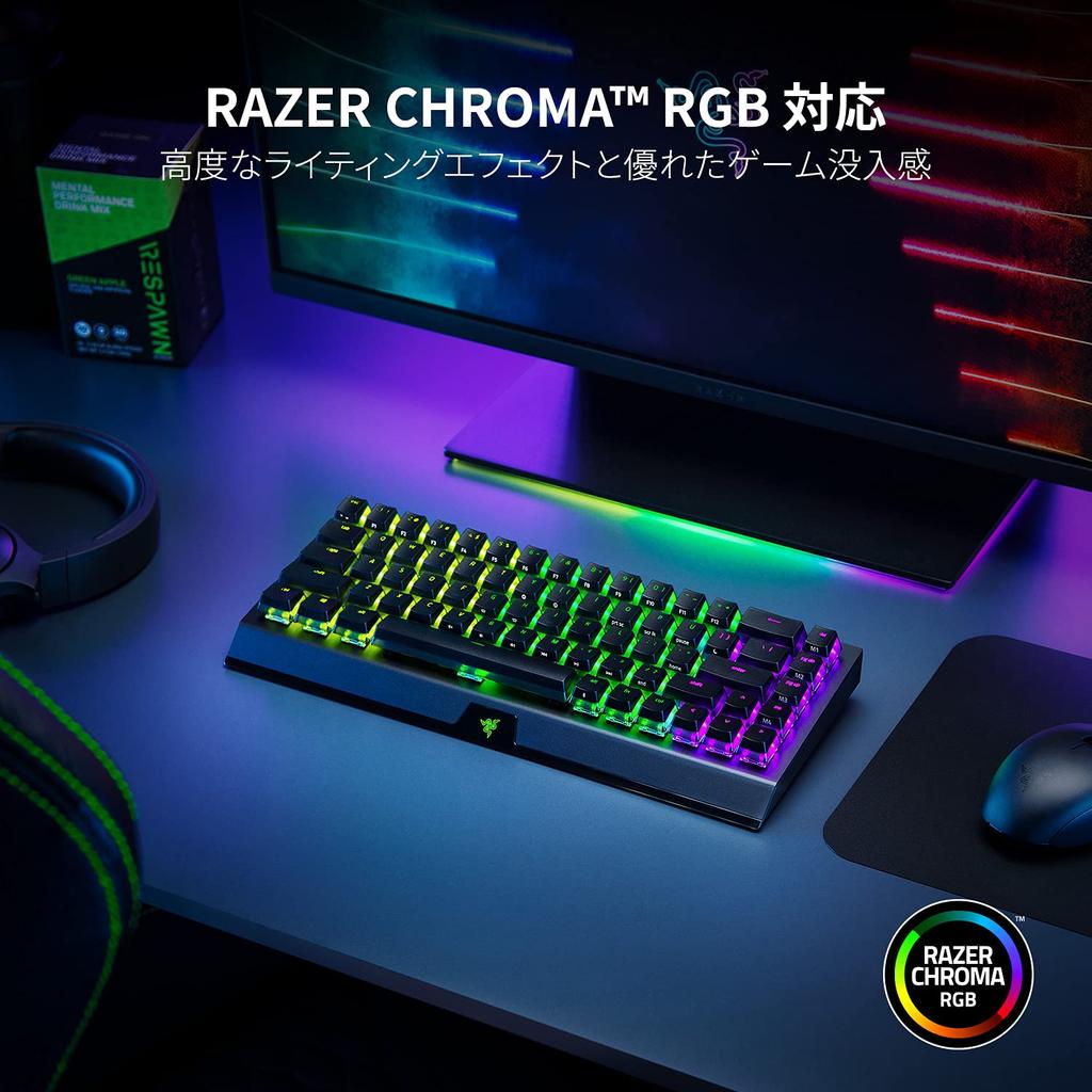 Razer BlackWidow V3 Mini HyperSpeed Phantom Pudding Edition Green Switch игровая клавиатура беспроводная поддержка Bluetooth работает до 200 часов механическая