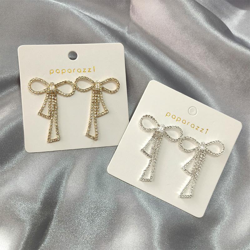 Модные женские висячие серьги с бантом в корейском стиле, серьги с бантом и жемчугом, длинные модные женские украшения