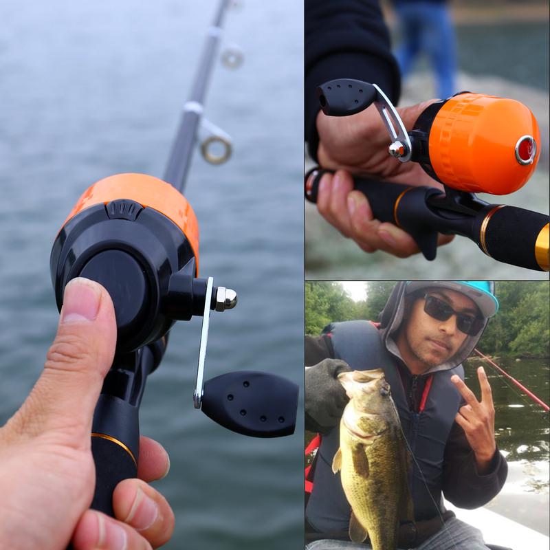 Телескопическая удочка со спиннинговыми катушками, комплект лески, портативный для детей, ловля окуня и карпа