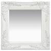 VidaXL Wall Mirror Baroque Style 40x40 Cm White 320304