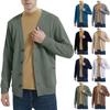 Men's Autumn And Winter Slim-Fit Knitted Cardigan V-Neck Long-Sleeved Sweater Jacket Men's Tops