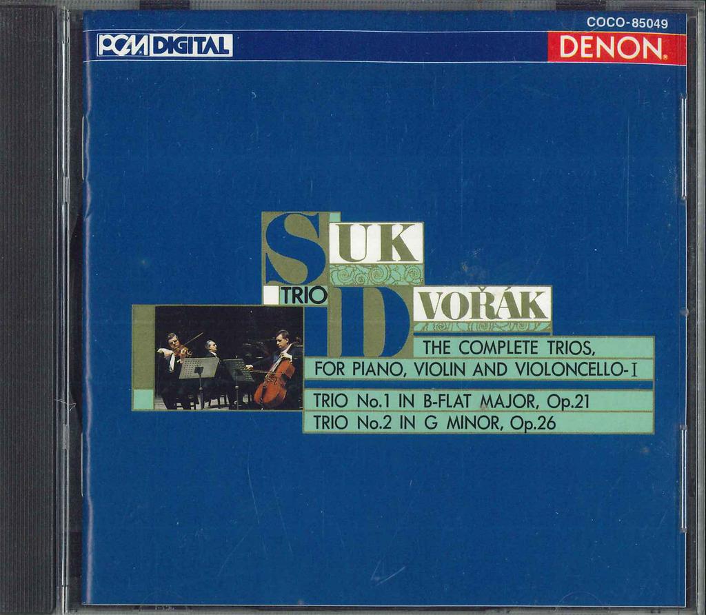 CD SUK TRIO Фортепианное трио № Дворжака. 1 in B flat COCO85049 1997 Япония Классическая Б/У